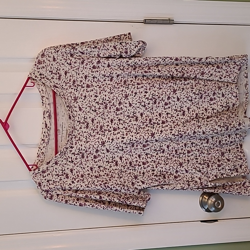 Jjill scoop neck floral shirt
